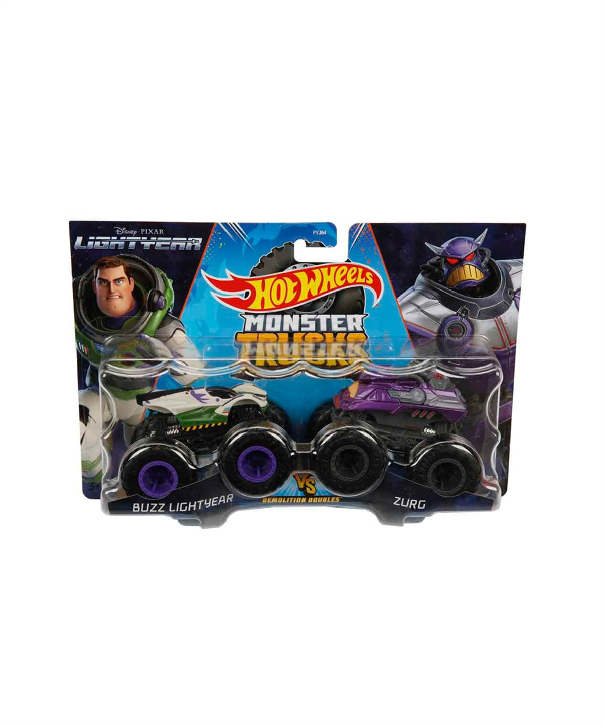 Breadcrumbut, Hot Wheels, Hot Wheels Monster Trucks 1:64 Ölçek 2'li Paketler FYJ64 HNX24 Buzz Lightyear ve Zurg