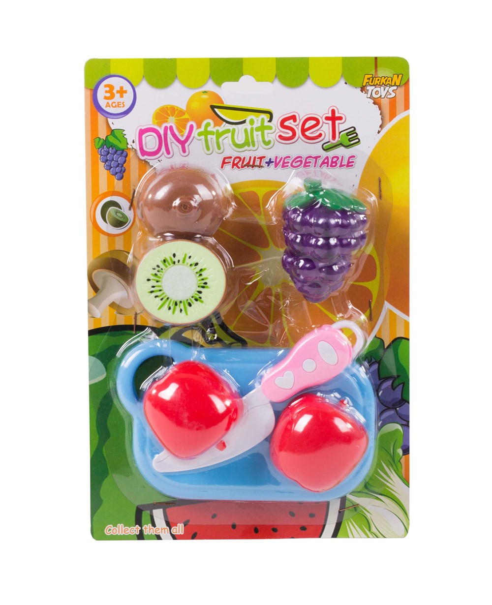 Breadcrumbut, Furkan Toys, KARTELA KESİLEBİLEN MEYVE SEBZE 8PARÇA 37050 Domates