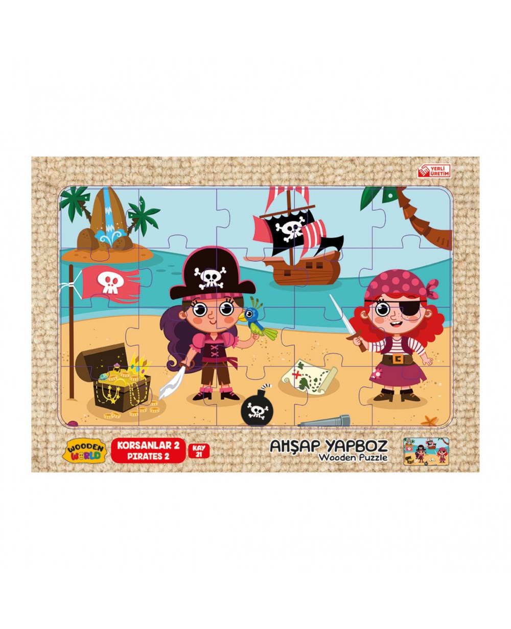 Breadcrumbut, Kumtoys, Kumtoys RDK5330 Ahşap Yapboz 24x34 53305 Korsanlar 2 KAY-21