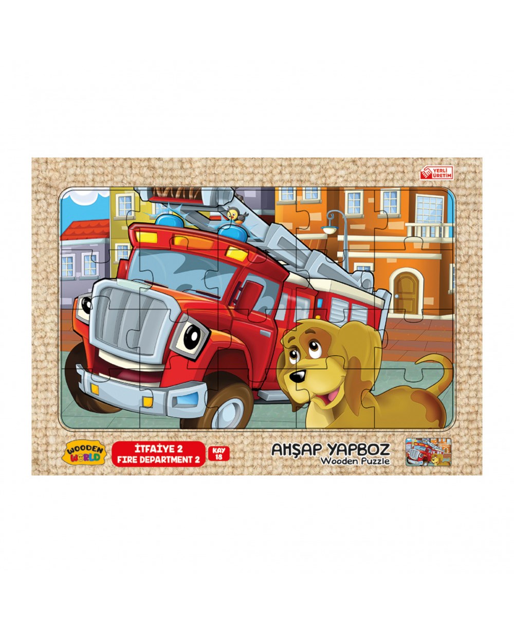 Breadcrumbut, Kumtoys, Kumtoys RDK5330 Ahşap Yapboz 24x34 53305 İtfaiye 2 KAY-18