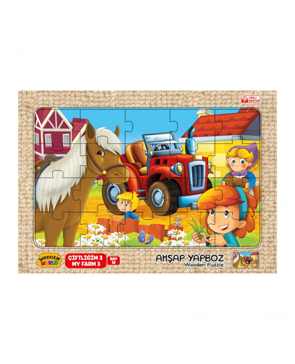 Breadcrumbut, Kumtoys, Kumtoys RDK5330 Ahşap Yapboz 24x34 53305 Çiftliğim 3 KAY-19