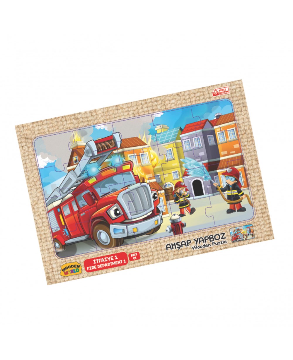 Breadcrumbut, Kumtoys, Kumtoys RDK5330 Ahşap Yapboz 24x34 53305 İtfaiye 1 KAY-1