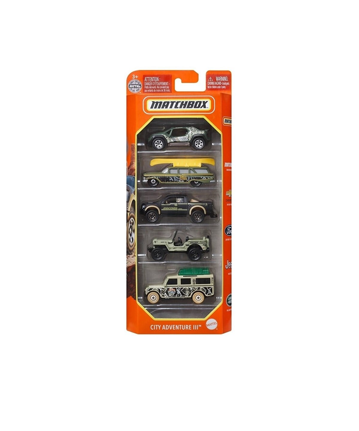 Breadcrumbut, MATCHBOX, Matchbox 5'li Araba Seti C1817 HFH16 City Adventure III