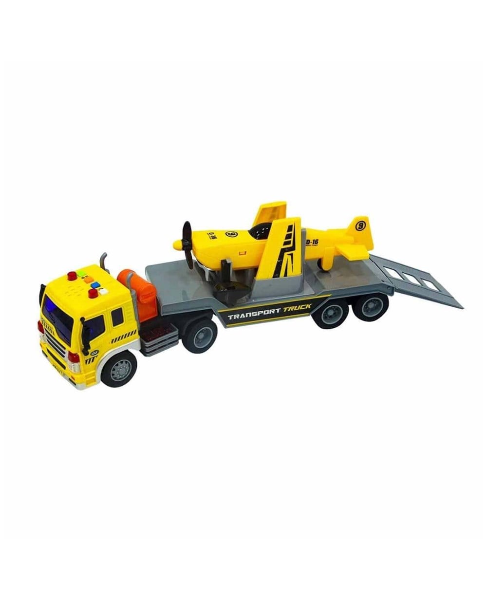 Breadcrumbut, Sunman, Maxx Wheels 1:16 Sesli ve Işıklı Transporter Tır 40 cm 23150 Sarı Uçak