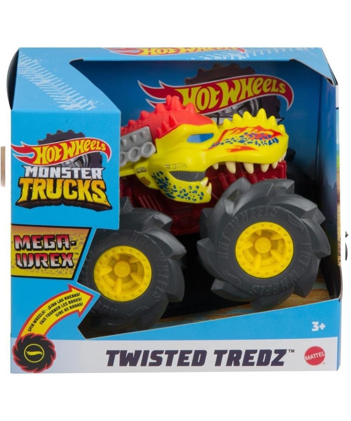 Breadcrumbut, Hot Wheels, Monster Trucks 1:43 Çek Bırak Arabalar GVK37 GVK44 Mega Wrex