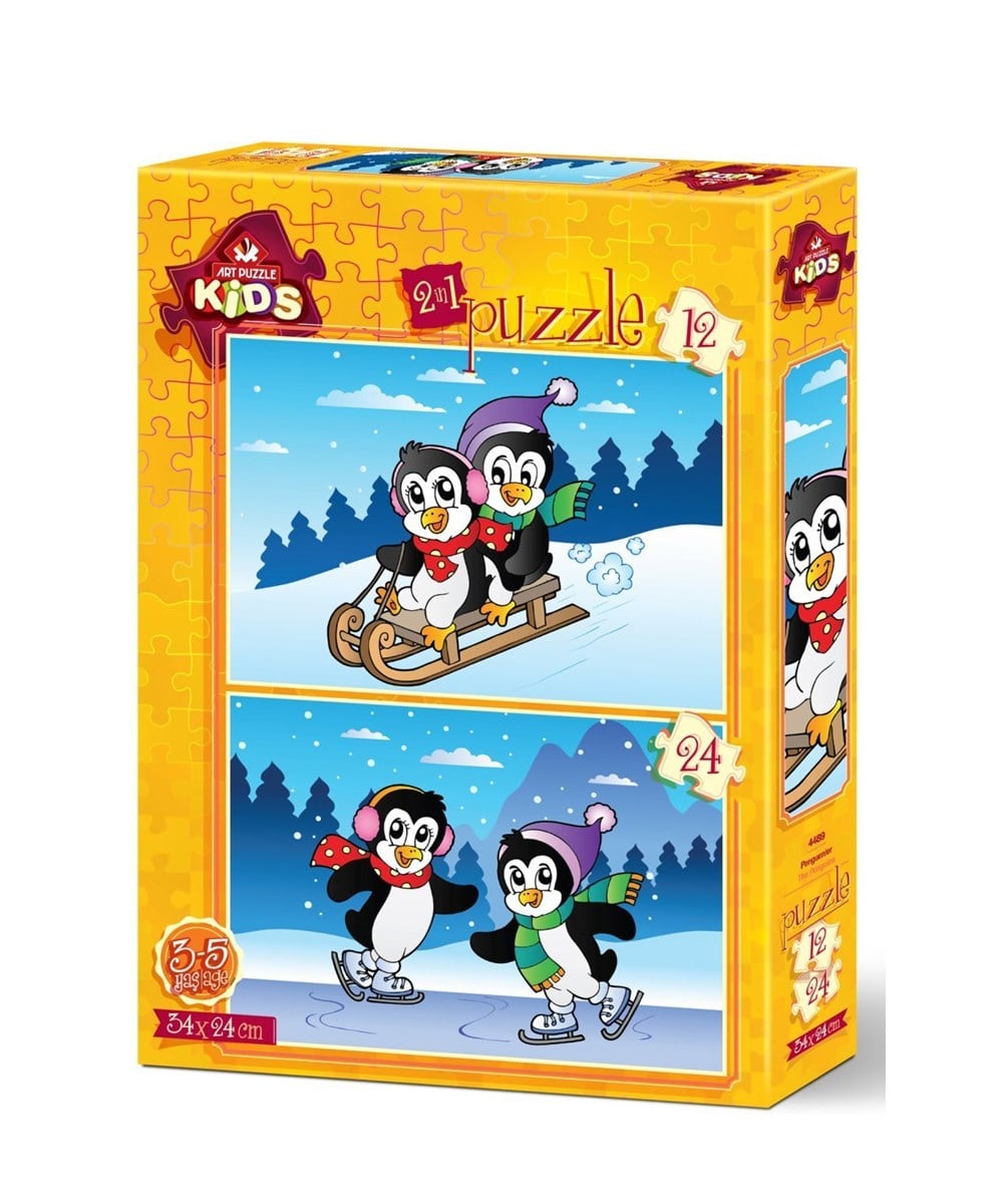 Breadcrumbut, ART PUZZLE, PENGUENLER - 12+24 PARÇA