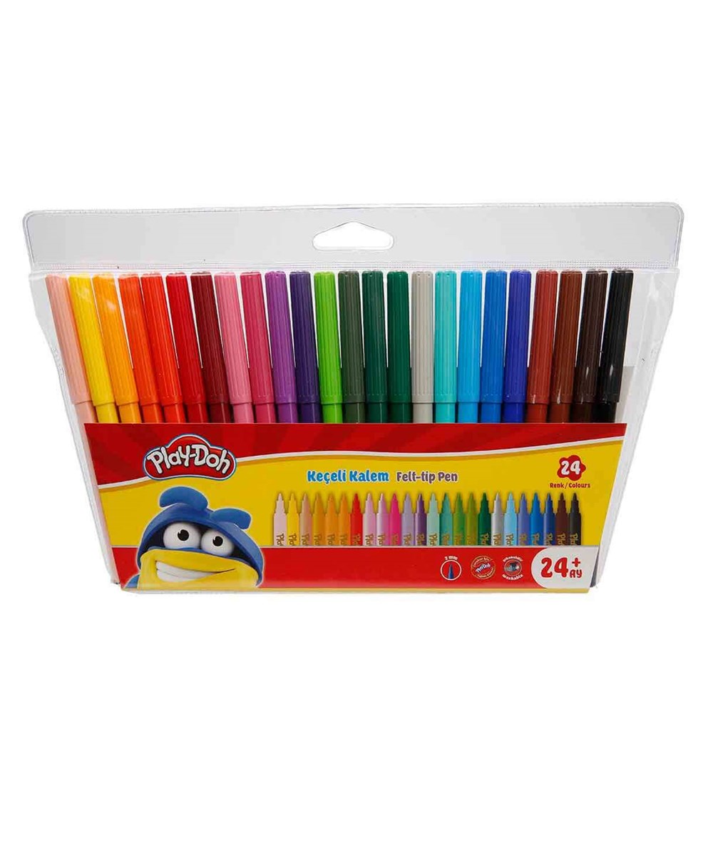 Breadcrumbut, Play-Doh, PLAY-DOH KEÇELİ KALEM 2 MM. 24 RENK (PVC)