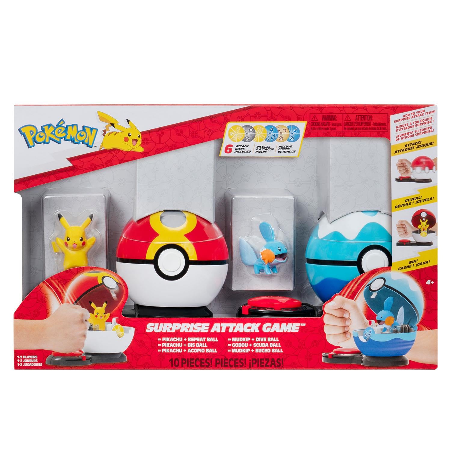 Breadcrumbut, NECOTOYS, Pokemon Sürpriz Atak Oyun Seti S4 - Pikachu ve Mudkip PKW3652