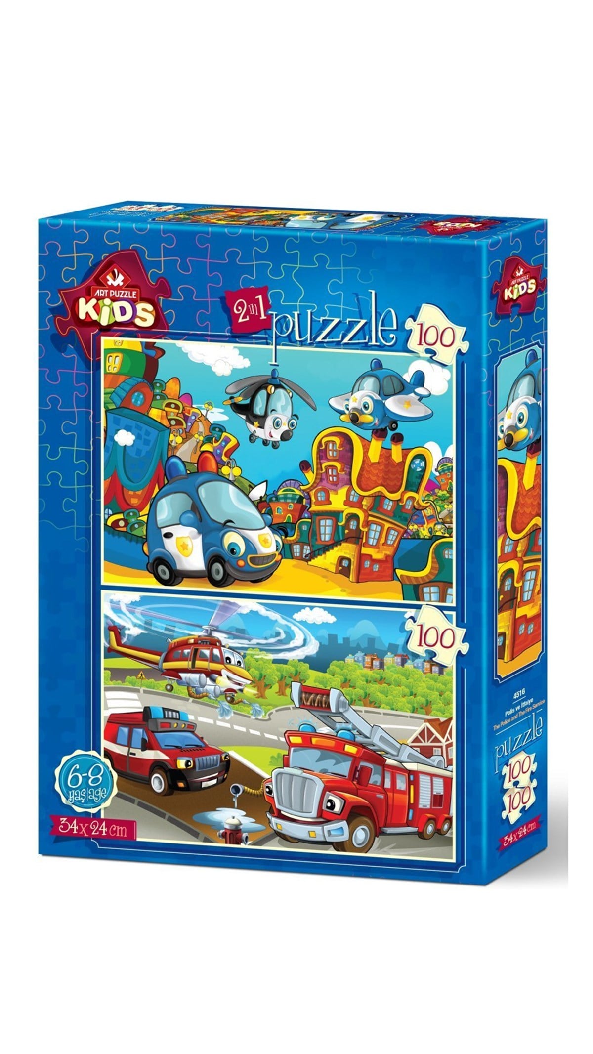 Breadcrumbut, ART PUZZLE, POLİS VE İTFAİYE - 2x100 PARÇA 4516