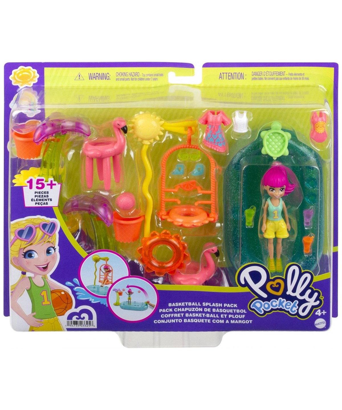 Breadcrumbut, Polly Pocket, Polly Pocket Aktivite Günü Oyun Seti HDW60 HDW62 Plaj Basketbolu Paketi