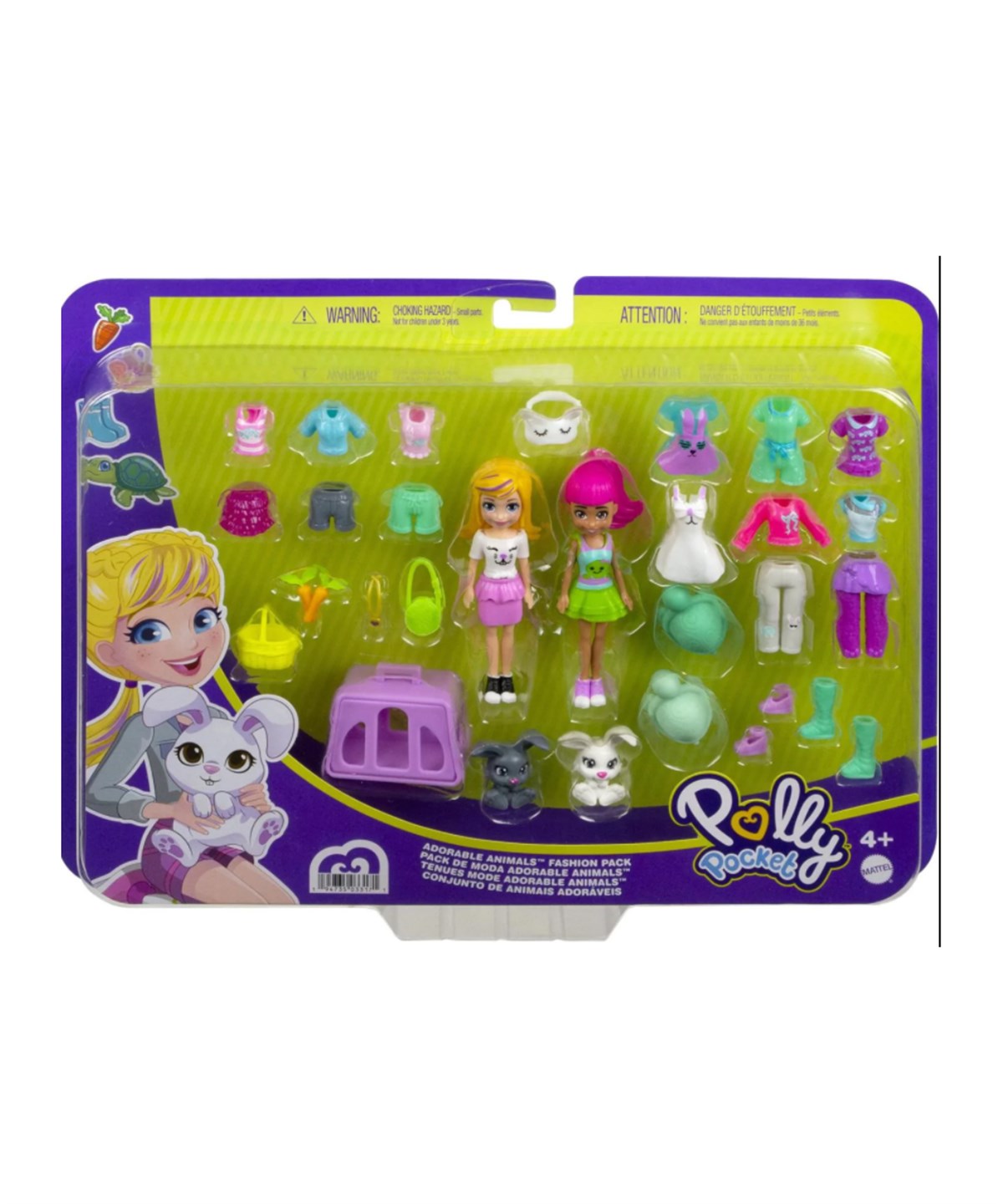 Breadcrumbut, Polly Pocket, Polly Pocket Büyük Moda Seti GGJ48 HDW53 Adorable Animals Fashion Pack