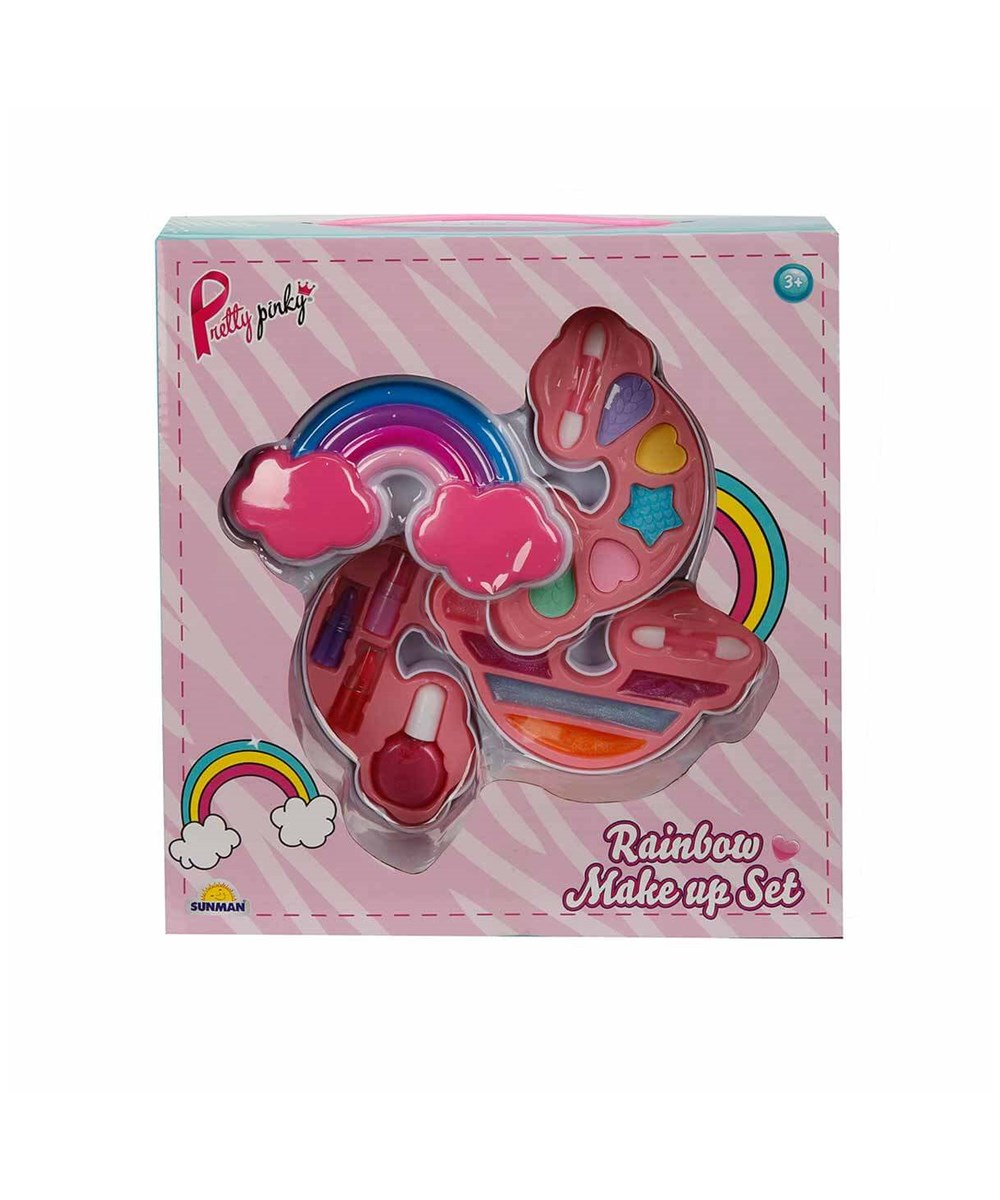 Breadcrumbut, Sunman, Pretty Pinky Gökkuşağı Şekilli 3 Katlı Makyaj Güzellik Seti