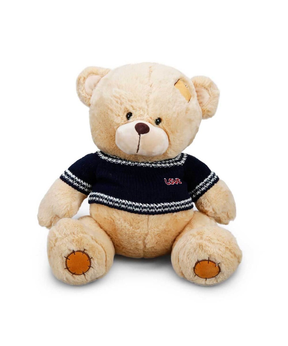 Breadcrumbut, Sunman, Puffy Friends Kazaklı Peluş Ayı 42 cm 10082 Krem