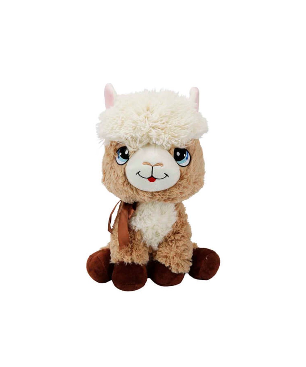 Breadcrumbut, Sunman, Puffy Friends Peluş Lama 35 cm 31889 Kahverengi