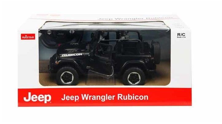 Breadcrumbut, Sunman, Rastar 1:14 Jeep Wrangler Rubicon Uzaktan Kumandalı Araba 16096 Siyah