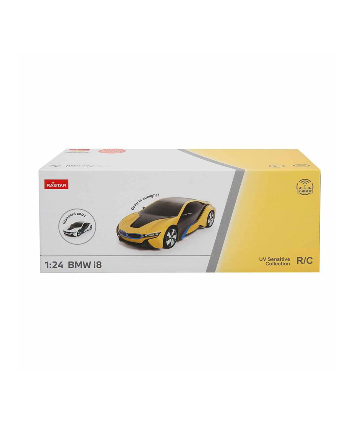 Breadcrumbut, Sunman, Rastar 1:24 BMW i8 UV Sensitive Uzaktan Kumandalı Renk Değiştiren Araba