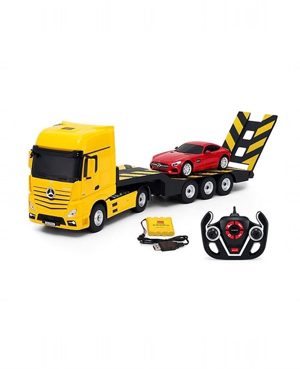 Breadcrumbut, Sunman, Rastar R/C Uzaktan Kumandalı Mercedes Actros Tır + AMG GT Araba - 10889 Sarı