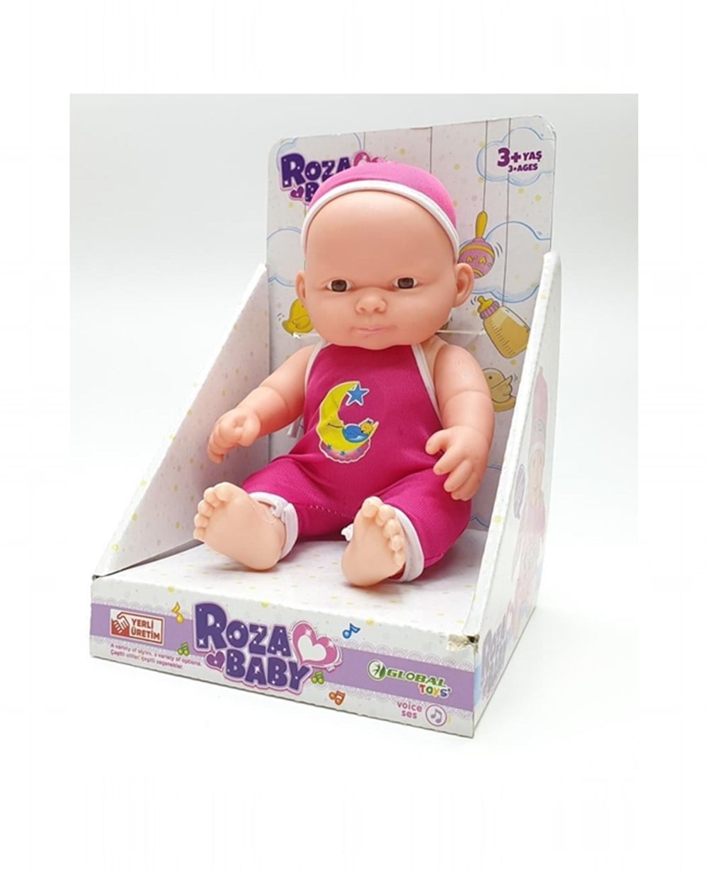Breadcrumbut, Global Toys, Roza Baby Saçsız 00569 Kırmızı Elbiseli