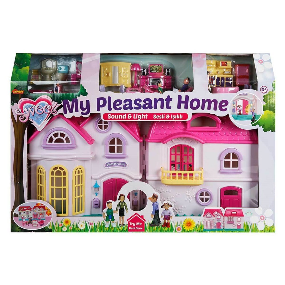 Breadcrumbut, Sunman, Sesli ve Işıklı 2 Katlı 4 Kişilik Ev Oyun Seti 1340