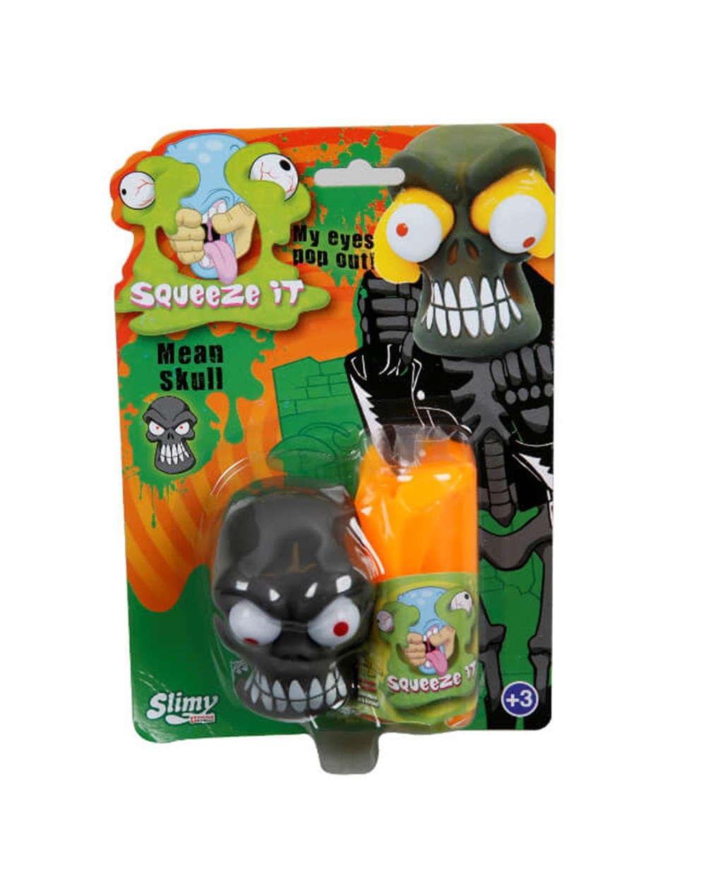 Breadcrumbut, Slimy, Slimy Çılgın Vıcıklar Fışkıran Kafalar Squeeze It Heads 33755 Mean Skull