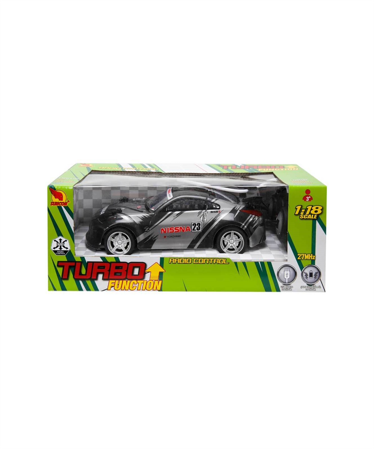 Breadcrumbut, Sunman, Suncon 1:18 Uzaktan Kumandalı Turbo Rally Araba 13557 Gri Nissna