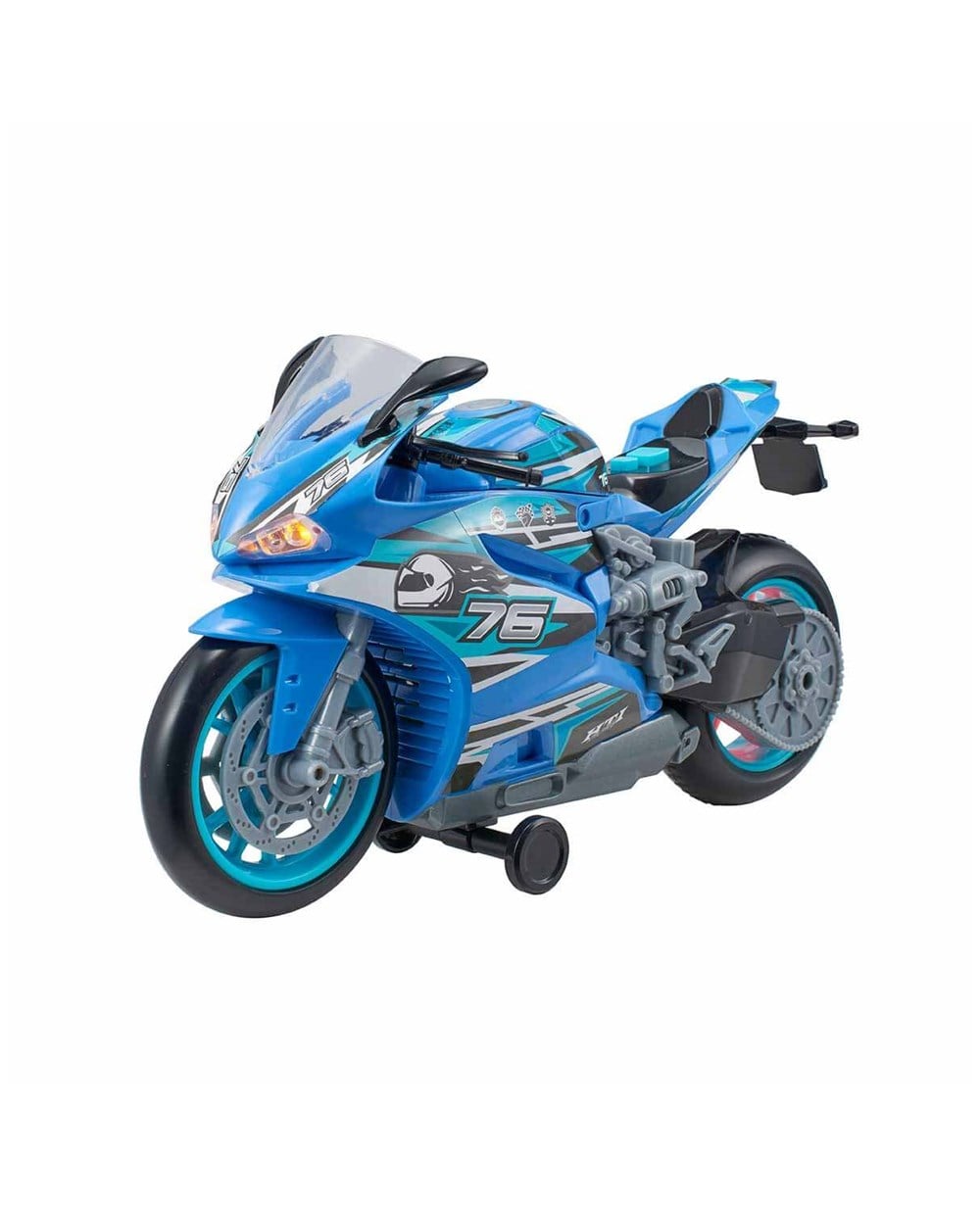 Breadcrumbut, Sunman, Teamsterz Street Moverz Sesli ve Işıklı Motorize Motosiklet 27 cm. - 13411 Mavi