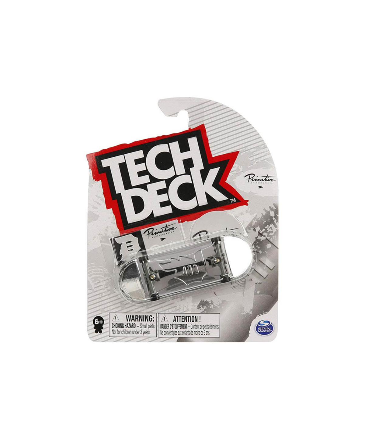 Breadcrumbut, Sunman, Tech Deck Parmak Kaykayı Tekli Paket 96 mm 91330 Primitive Gümüş