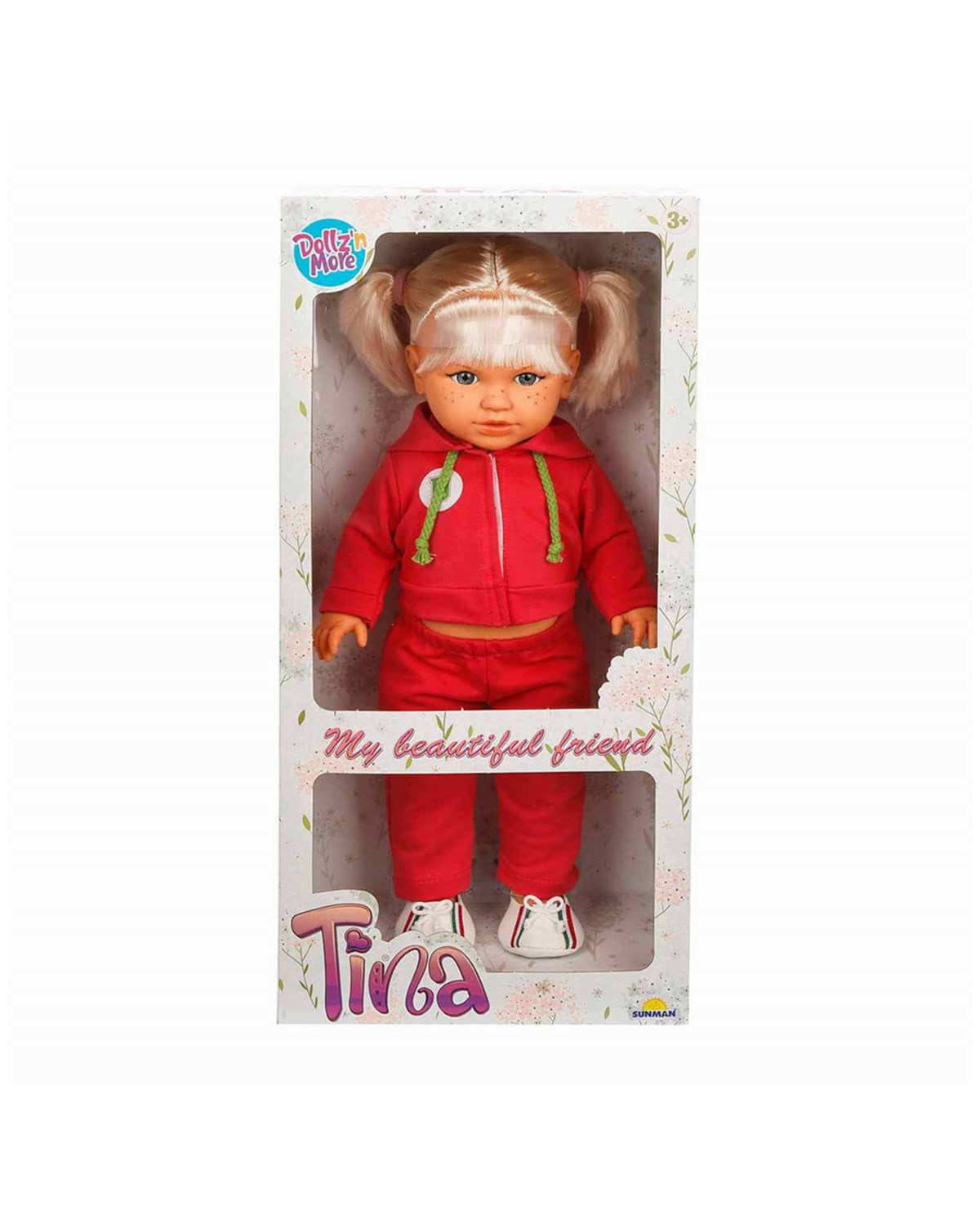 Breadcrumbut, Sunman, Tina Sporty Bebek 45 cm 26243 Koyu Pembe Eşofmanlı