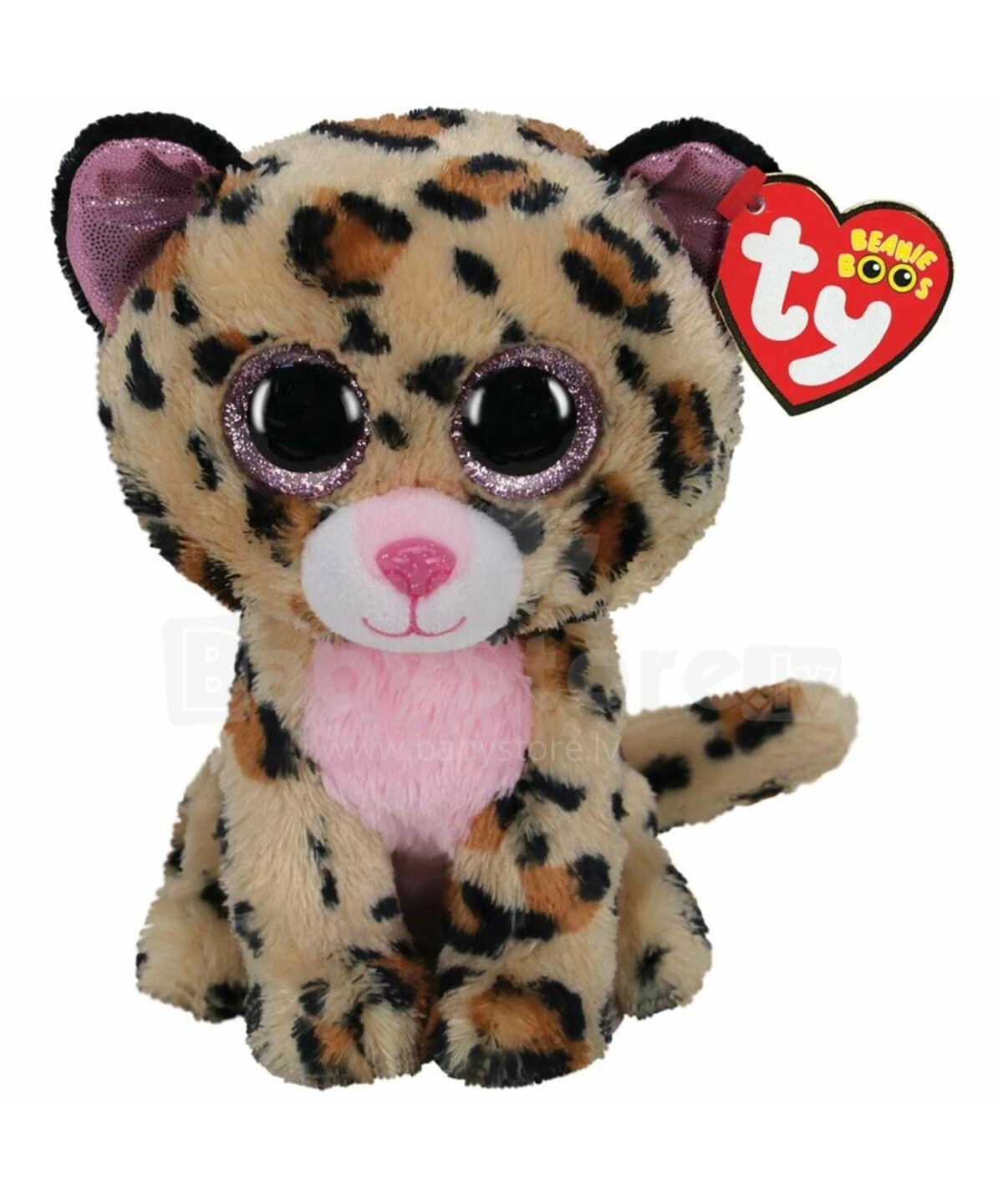 Breadcrumbut, TY, Ty Beanie Boos Livvie Pembe Leopar 15 cm