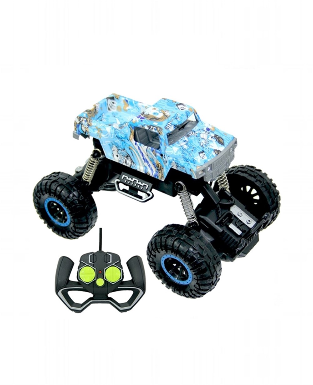 Breadcrumbut, CANEM OYUNCAK, Uzaktan Kumandalı Crazy Speed Truck 1:18 71676 Mavi Desenli