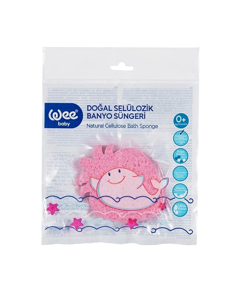 Breadcrumbut, WEE BABY, Wee Baby Doğal Selülozik Banyo Süngeri 915 Pembe Çilek