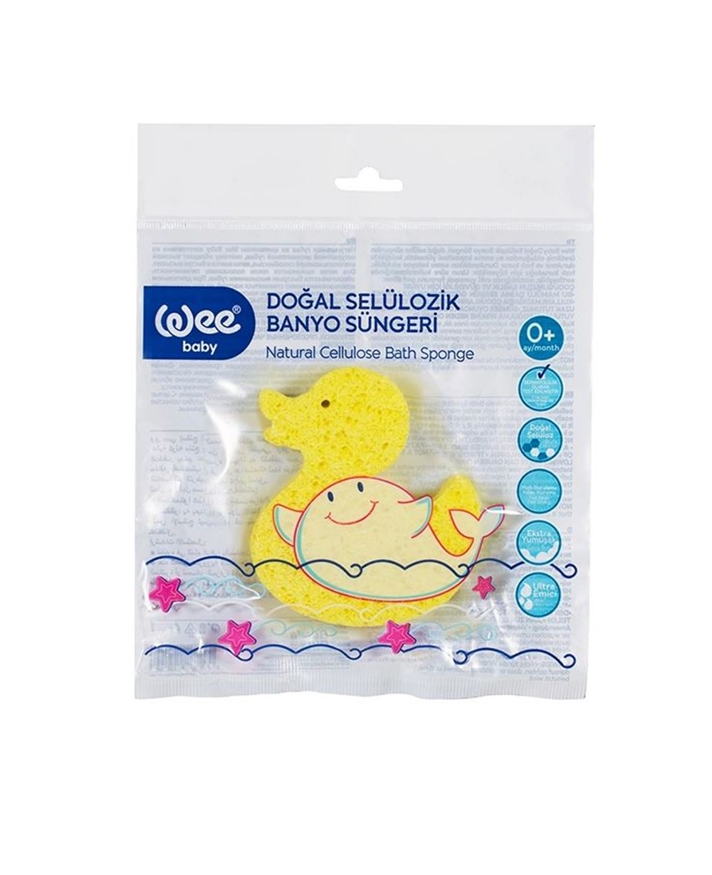 Breadcrumbut, WEE BABY, Wee Baby Doğal Selülozik Banyo Süngeri 915 Sarı Ördek