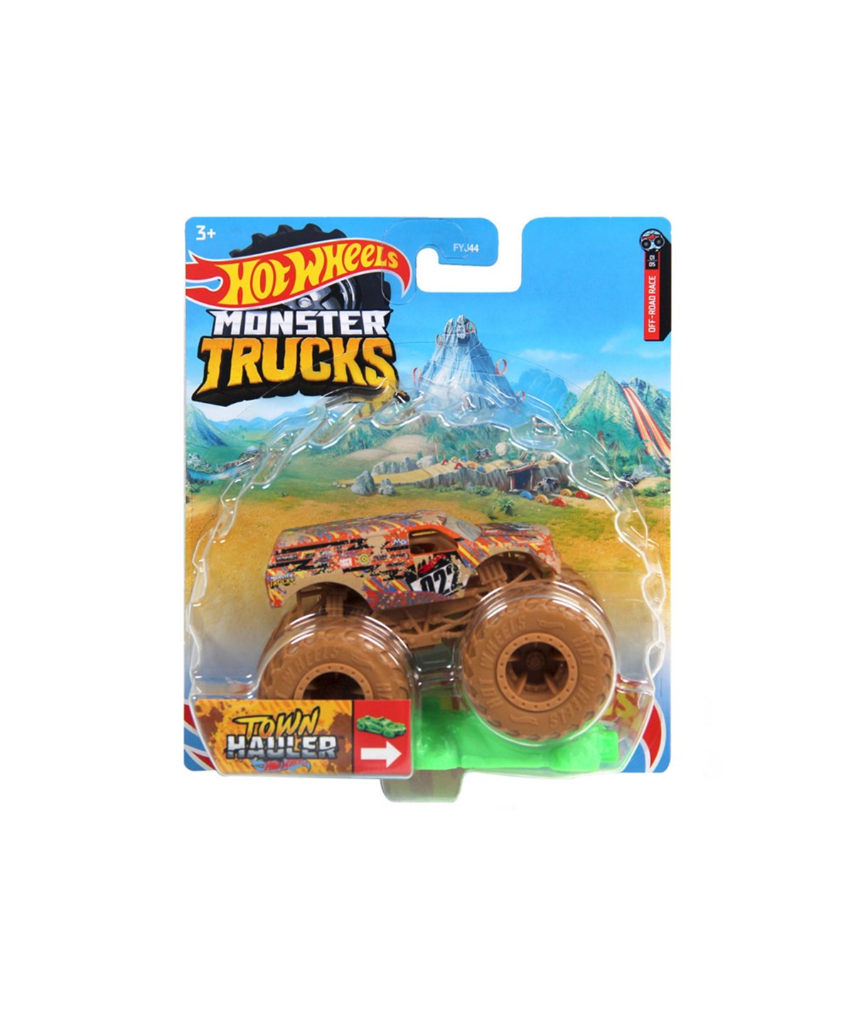 Çek-Bırak ve Sürmeli Arabalar, Hot Wheels, 1:64 Hot Wheels Monster Trucks Araba FYJ44 HCP87 Town Hauler