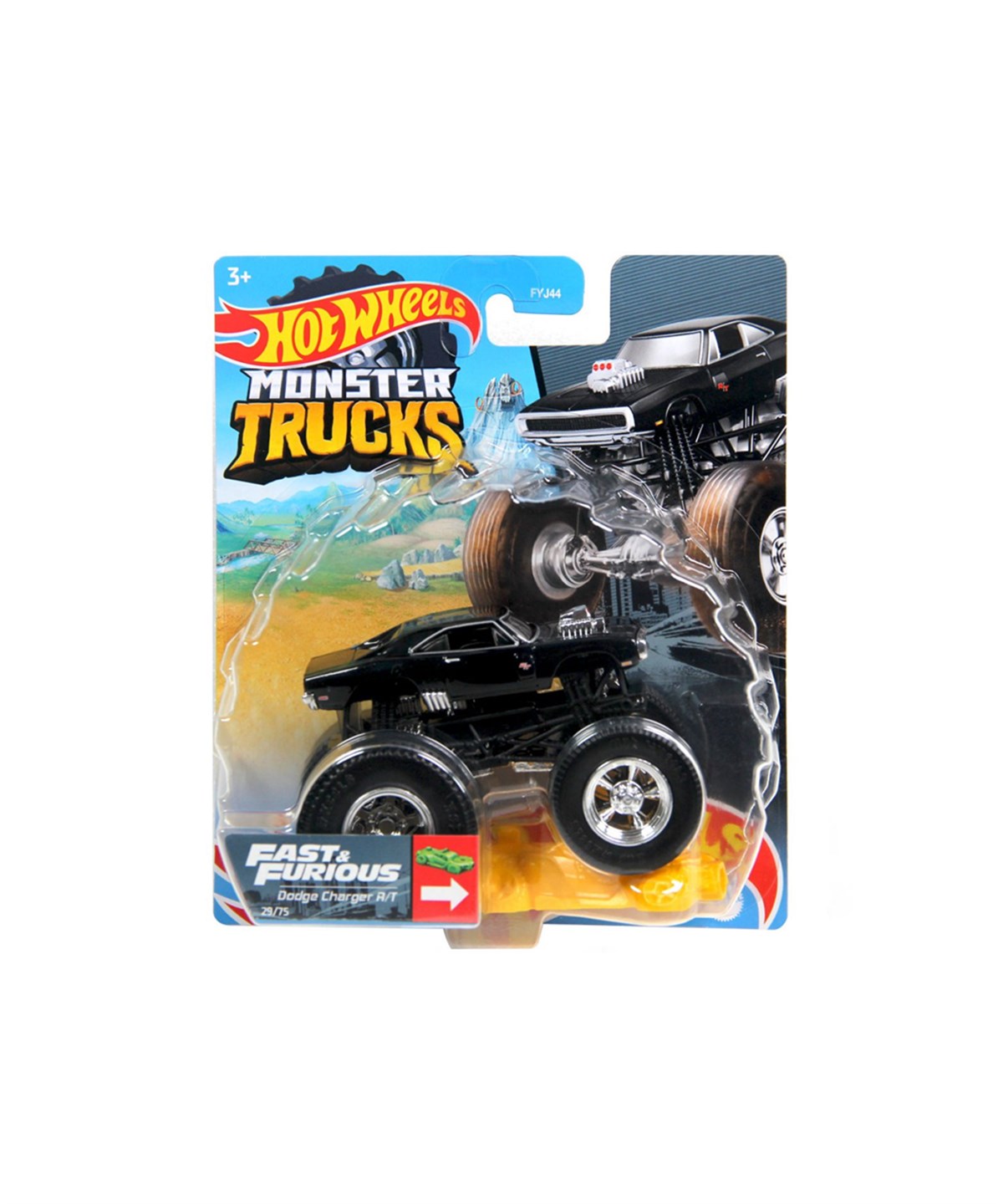 Çek-Bırak ve Sürmeli Arabalar, Hot Wheels, 1:64 Hot Wheels Monster Trucks Araba FYJ44 HCP79 Fast & Furious