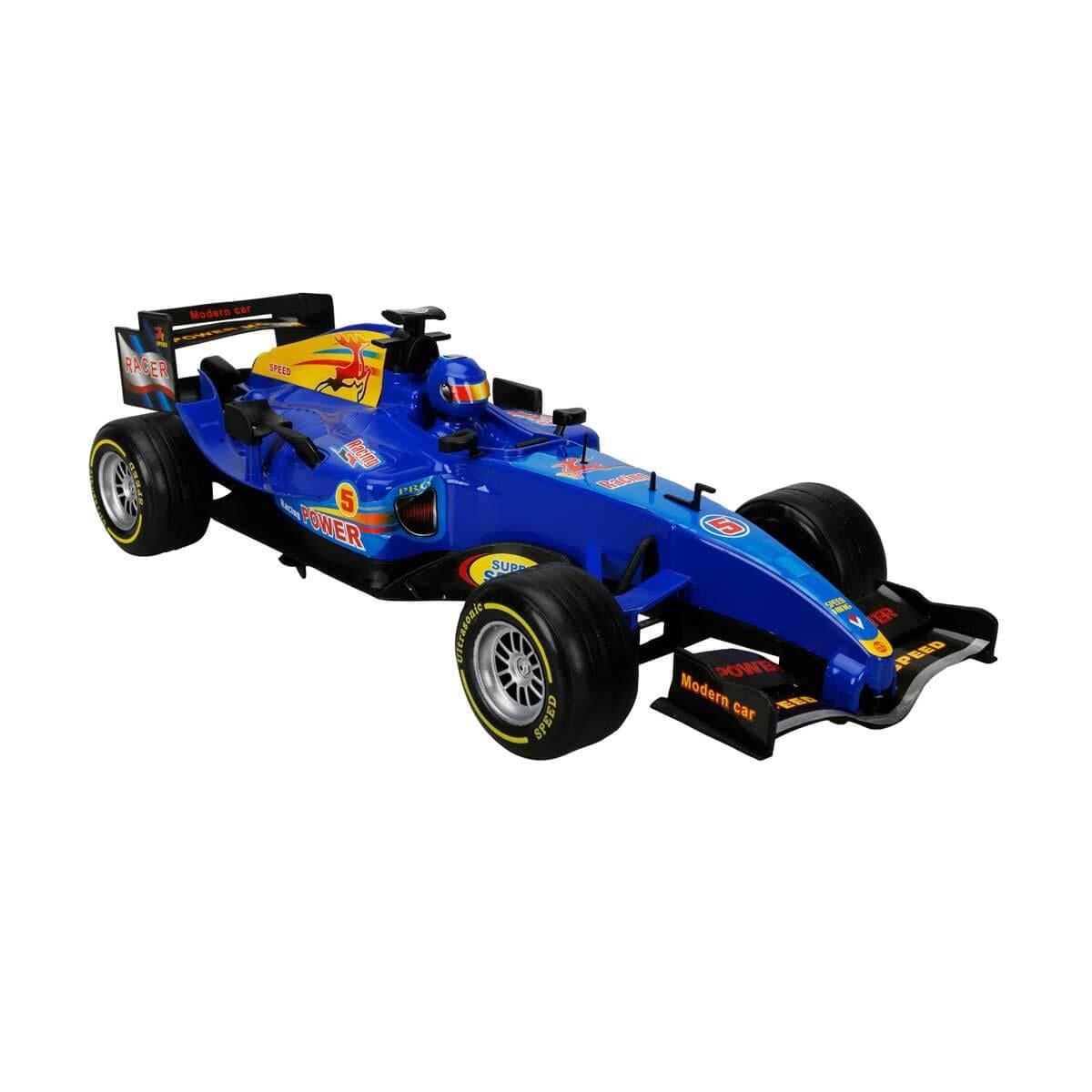 Çek-Bırak ve Sürmeli Arabalar, Sunman, 1:9 Sesli ve Işıklı Formula Friction Araba 42 cm 00910 Mavi