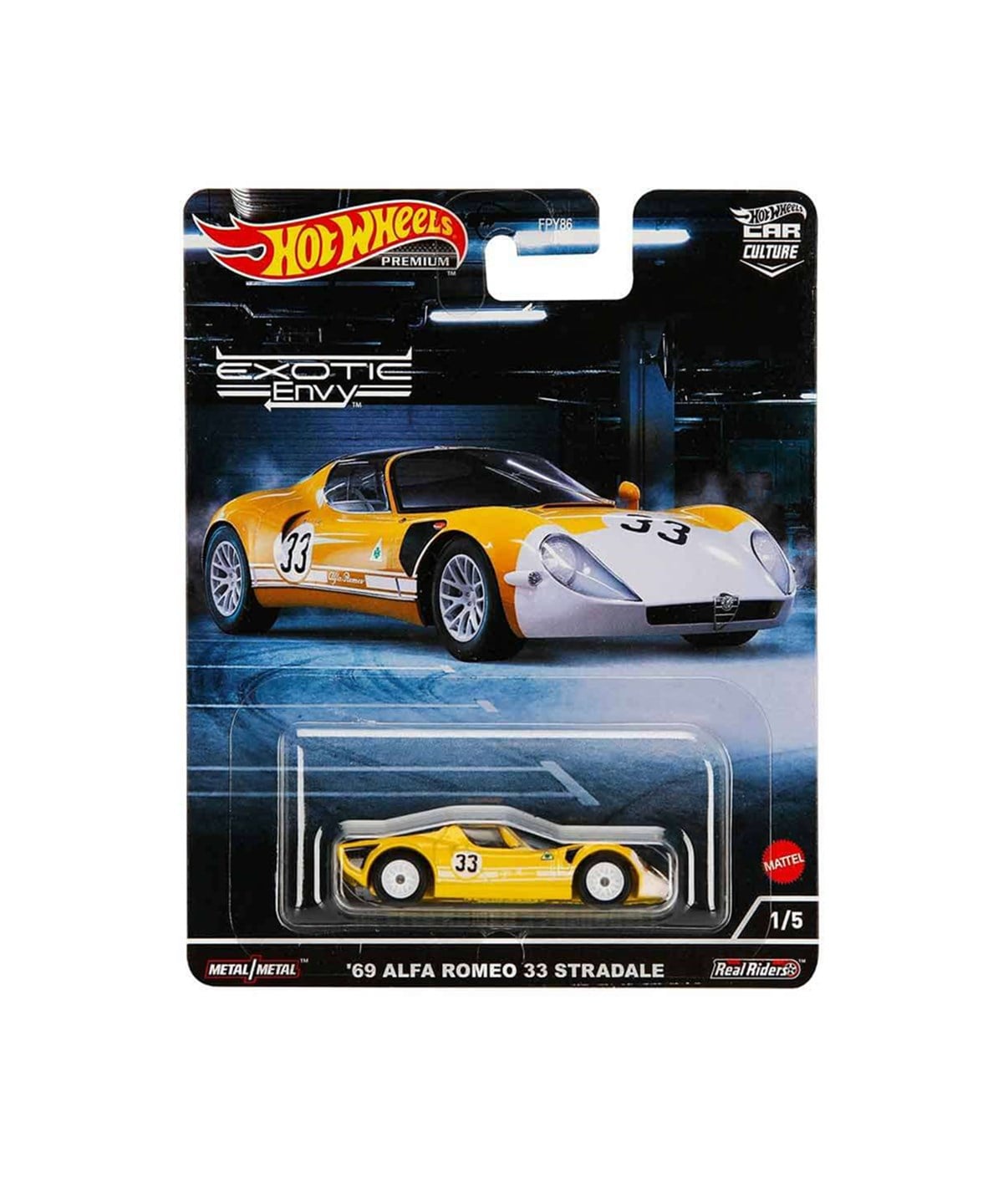 Çek-Bırak ve Sürmeli Arabalar, Hot Wheels, Hot Wheels Car Culture Arabalar FPY86 HCJ91 69 Alfa Romeo 33 Stradale