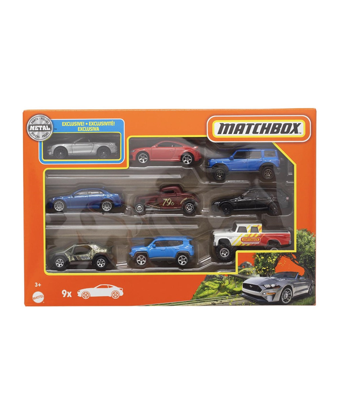 Çek-Bırak ve Sürmeli Arabalar, MATCHBOX, Matchbox Dokuzlu Araba Seti X7111 HFL60