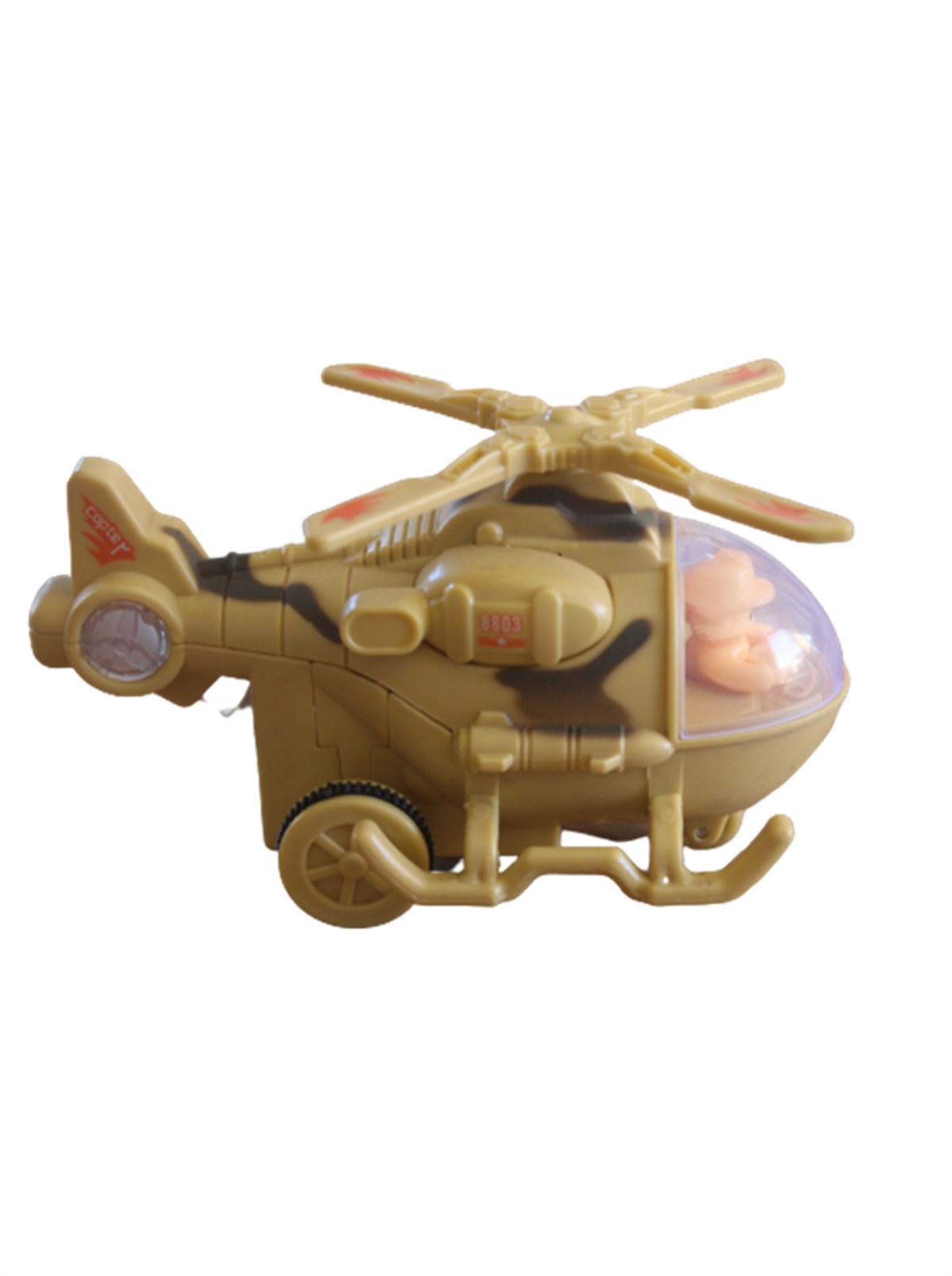 Çek-Bırak ve Sürmeli Arabalar, Merkez Oyuncak, Sürtmeli Mini Savaş Helikopteri 21248 Kahverengi