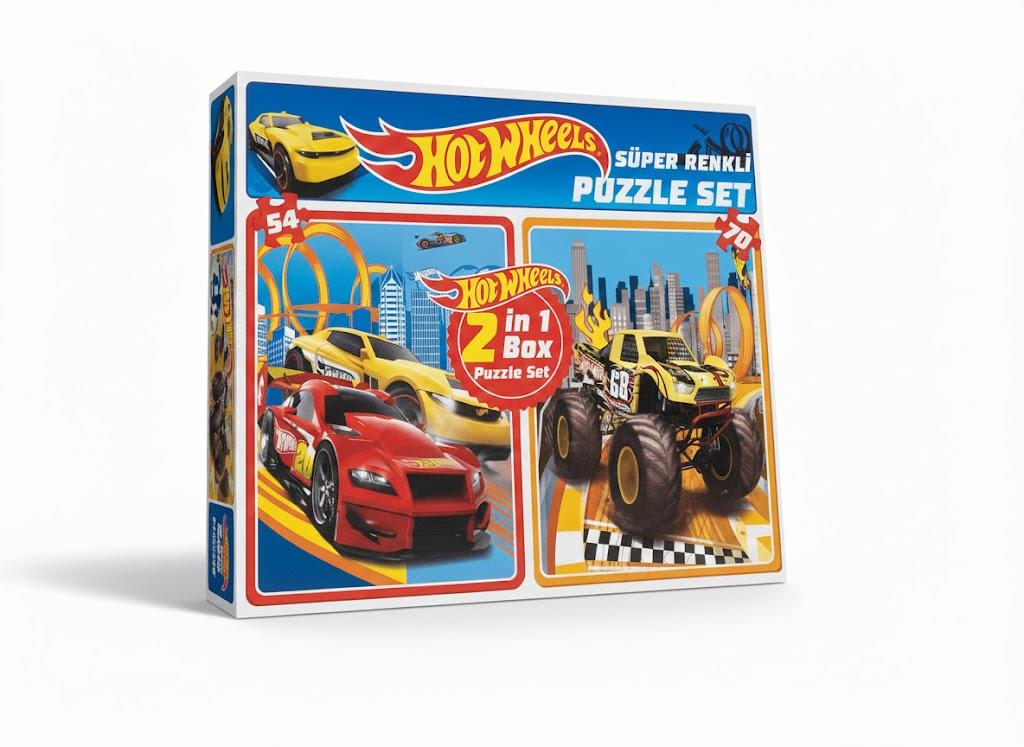 Çocuk Puzzle, DIYTOY, 2 in 1 Puzzle 54+70 Parça