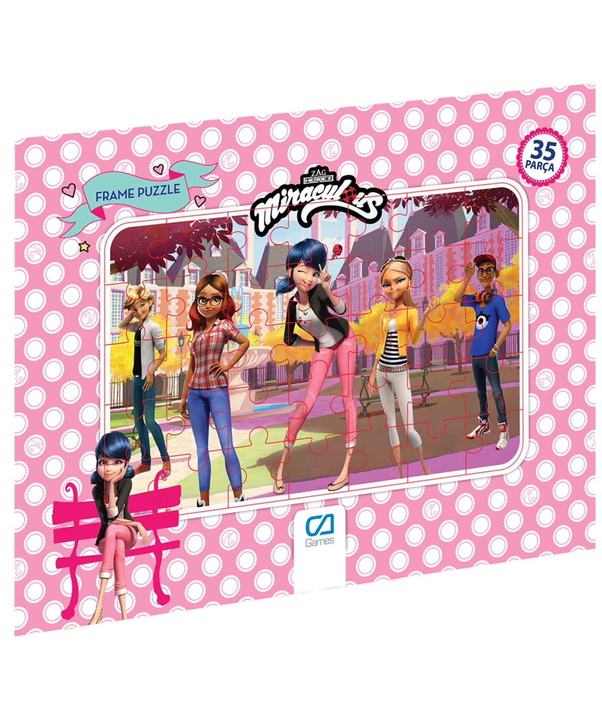 Çocuk Puzzle, CA Games, CA Games 5020-5022 Miraculous Frame Puzzle 35