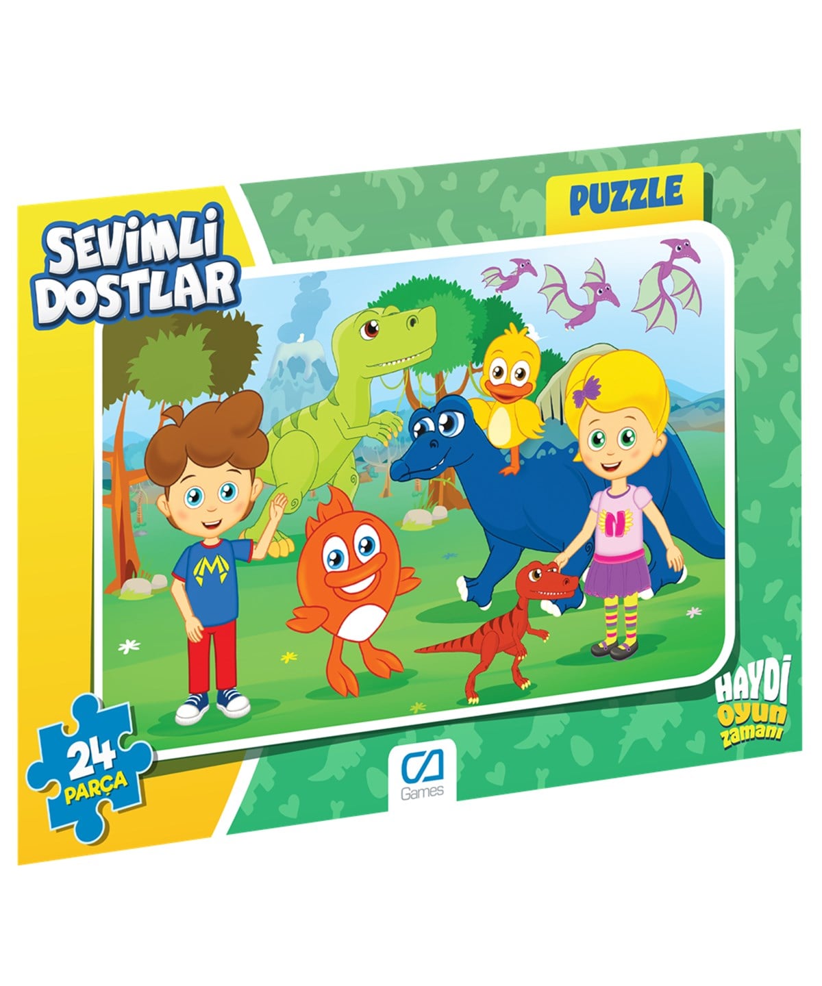 Çocuk Puzzle, CA Games, CA Games 5121-5122 Sevimli Dostlar Frame Puzzle 24