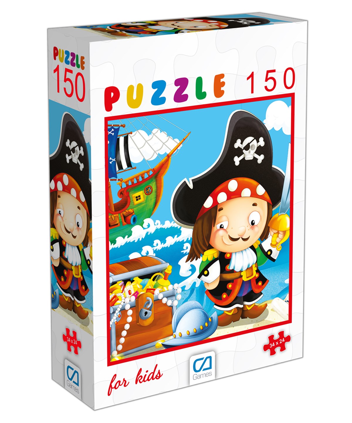 Çocuk Puzzle, CA Games, CA Games 6100 Korsan Puzzle 150 Parça
