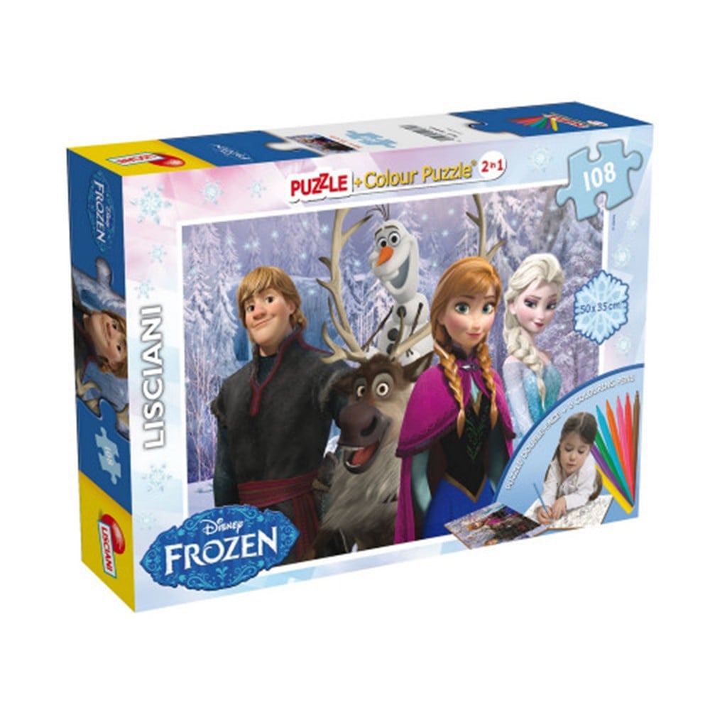 Çocuk Puzzle, Disney Planes, Disney Frozen 108 Parça Puzzle Lisciani 56705