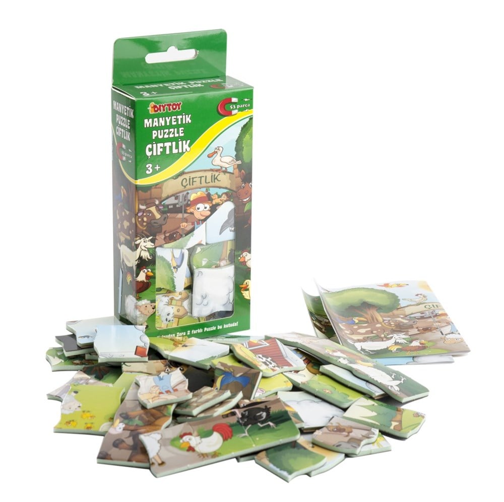 Çocuk Puzzle, Dıytoy, Dıytoy Manyetik Puzzle Çiftlik 53 Parça Yapboz