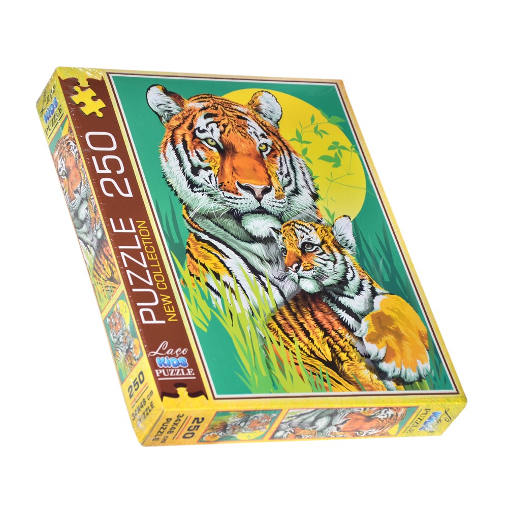 Çocuk Puzzle, Laço Kids, Kaplan Ailesi 250 Parça Çocuk Yapboz LC7192