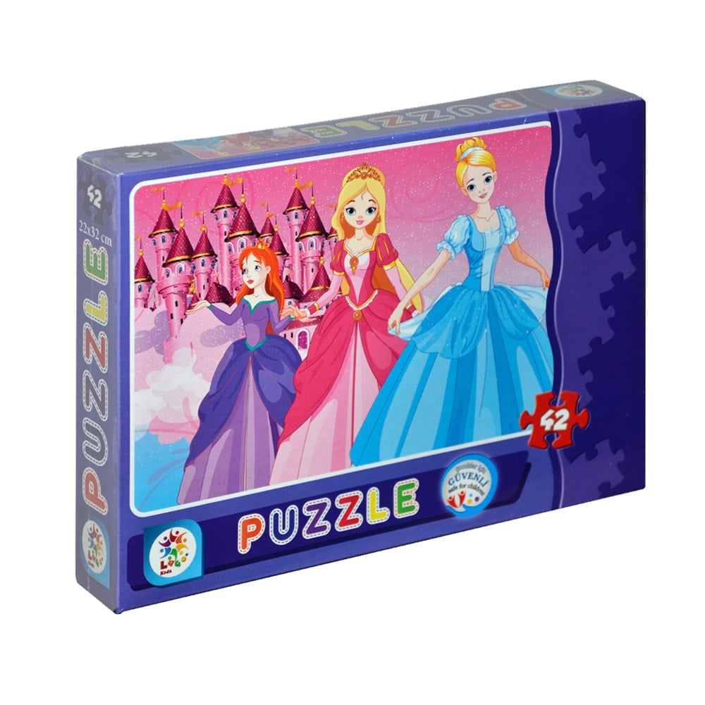 Çocuk Puzzle, Laço Kids, Prenses Puzzle 42 Parça Çocuk Yapboz