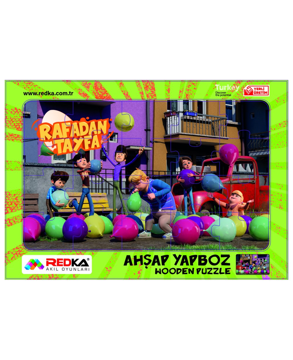 Çocuk Puzzle, Redka, Rafadan Tayfa Ahşap Puzzle 20Parça Yapboz 54463 RAY-14