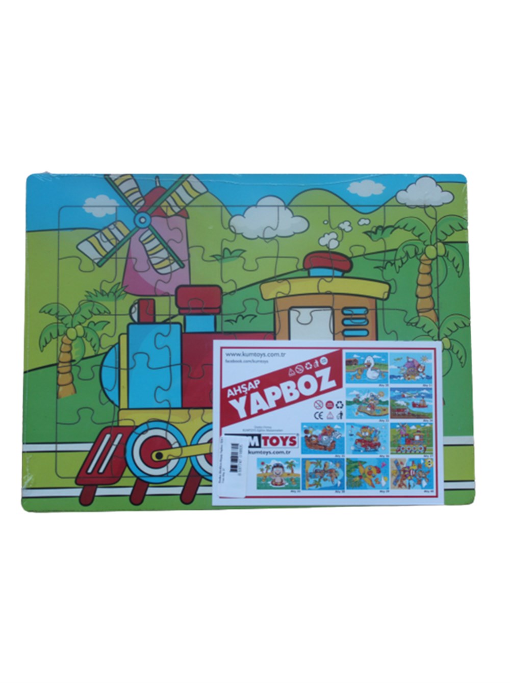 Çocuk Puzzle, Kumtoys, Redka 30x40cm Ahşap Yapboz 50410 Tren Ahy 37