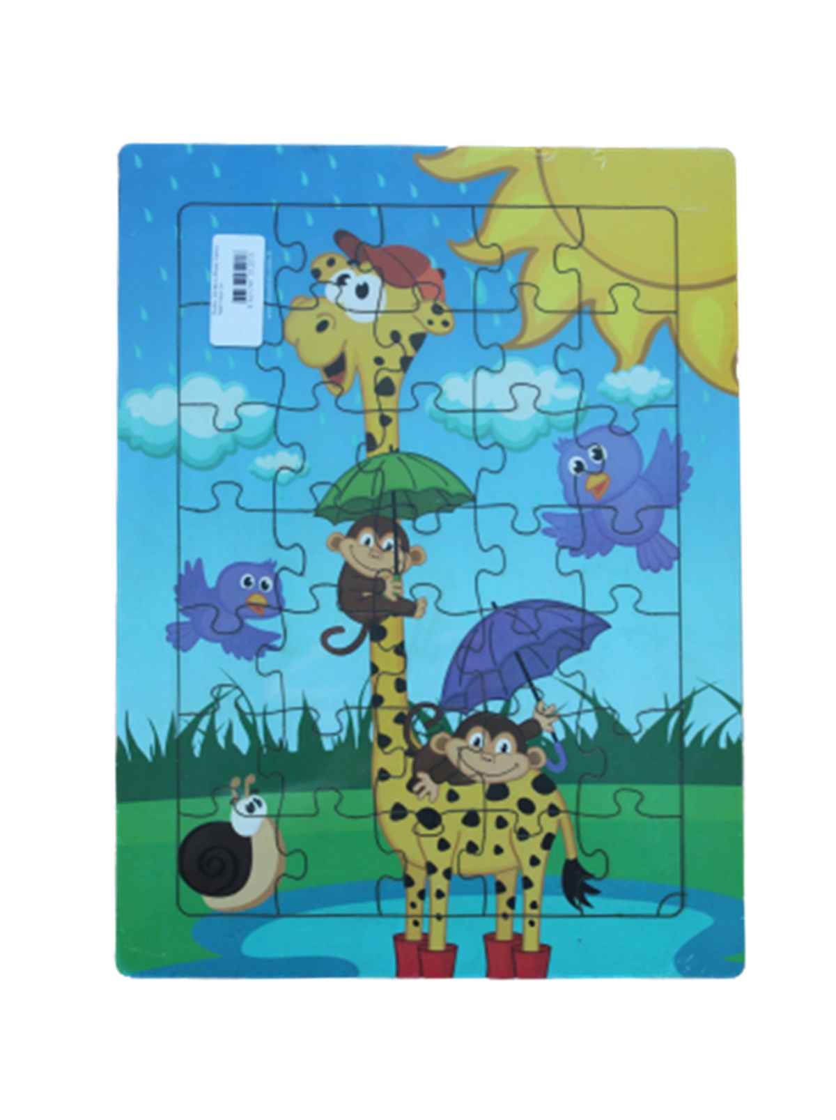 Çocuk Puzzle, Kumtoys, Redka 30x40cm Ahşap Yapboz 50410 Sevimli Maymunlar Ayh-24