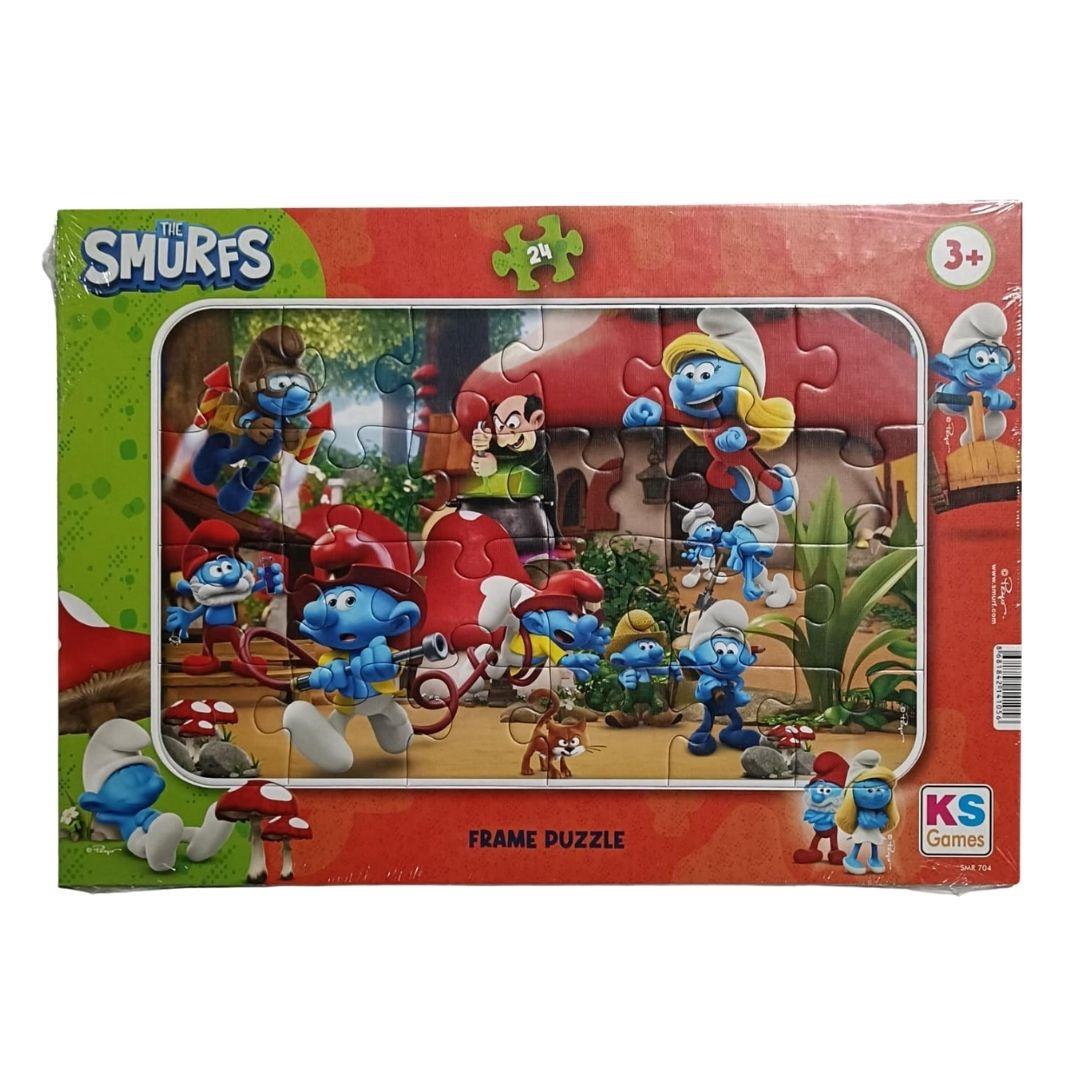 Çocuk Puzzle, KS GAMES, The Smurfs Frame Puzzle 24 Parça